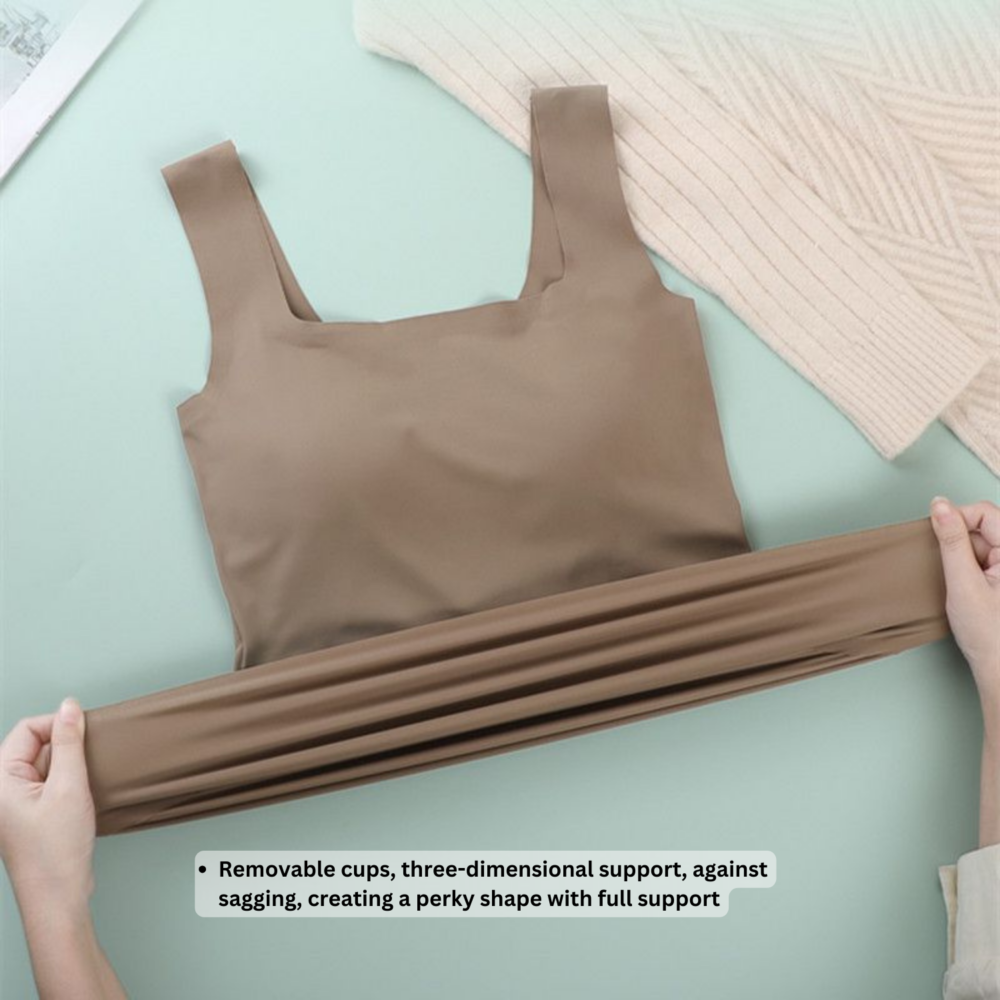 CareDone Women's & Girl's Regular Wear Plain Square Neck Bra Top (Removable Pads) Camisole Tank Top. - Image 5